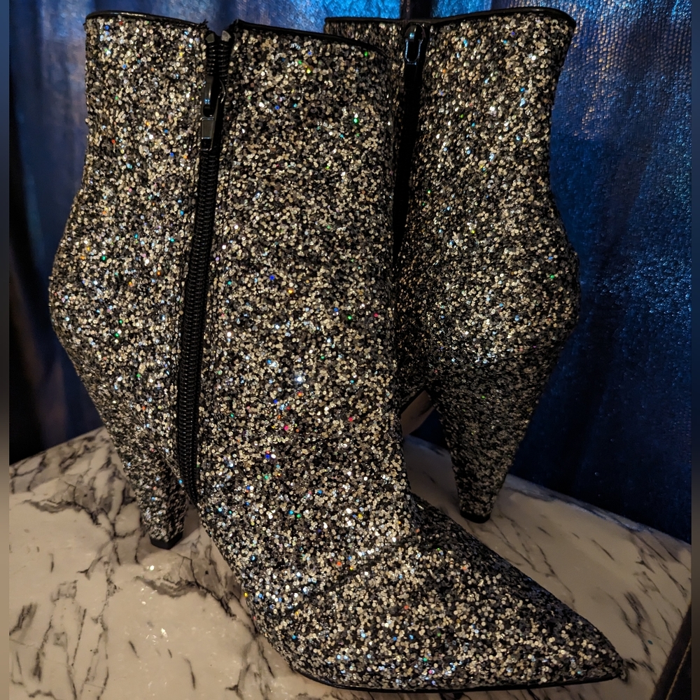Asos Glitter Ankle Boots